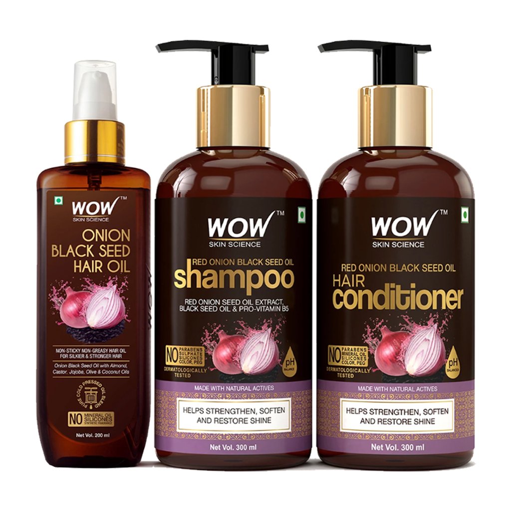 Onion Hair Oil with Black Seed Oil Extracts  Onion Oil Shampoo Hair Care  Kit 100ml200ml