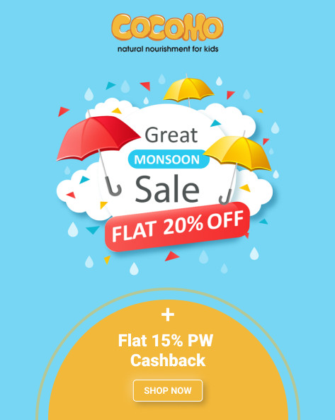 GREAT MONSOON SALE | Flat 20% Off on All Cocomo Products