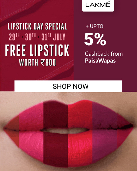 LAKME LIPSTICK DAY SPECIAL | FREE Liquid Lipstick Worth Rs.800 on Every Order