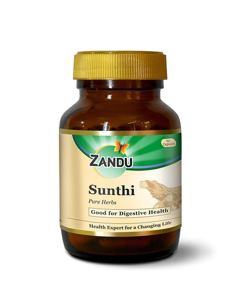 Buy Zandu Sunthi Capsules, Made from Extracts of Ginger - 60 Veg capsules