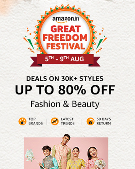 GREAT FREEDOM FESTIVAL | Upto 80% Off on Women's Fashion & Accessories