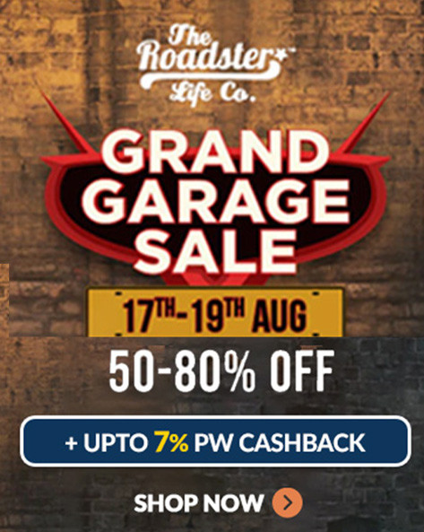 GRAND GARAGE SALE | Flat 50% To 70% Off on Roadster Brand