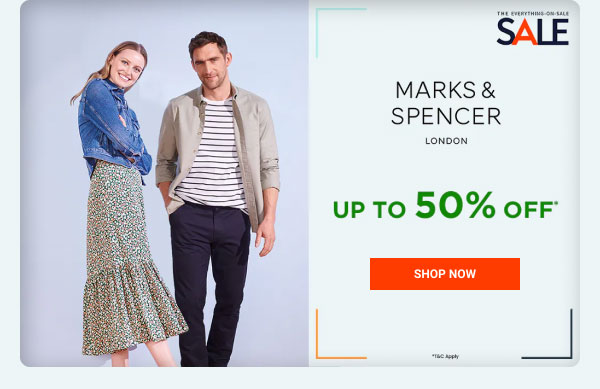 AJIO EOSS SALE  Upto 50% off on Marks & Spencer - PaisaWapas