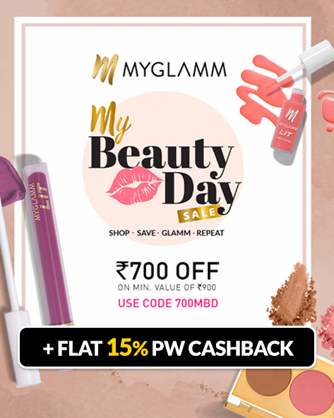 MYGLAMM BEAUTY DAY SALE | Flat Rs.700 Off on Min. Purchase of Rs.900