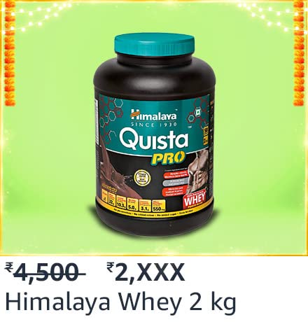 GREAT INDIAN FESTIVAL| Buy Himalaya Whey 2kg + Extra 10% Axis / Citibank / IndusInd/ Amazon Pay ICICI Cards Off