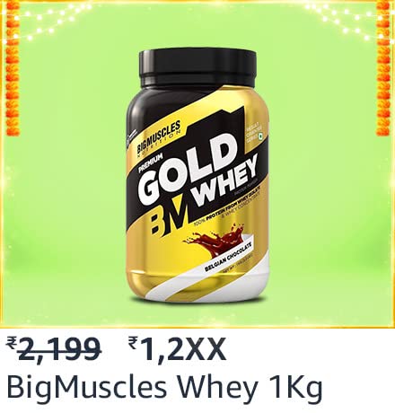 GREAT INDIAN FESTIVAL| Buy BigMuscles Whey 1Kg + Extra 10% Citibank/Axis Bank/Rupay Off