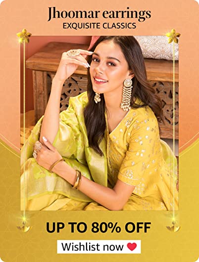 GREAT INDIAN FESTIVAL | Upto to 80% Off on Jhoomar Earrings + Extra 10% ICICI/Kotak Bank/Rupay Card Off