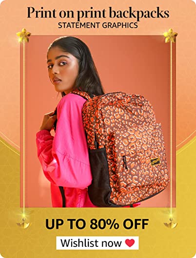 GREAT INDIAN FESTIVAL | Upto to 80% Off On Print On Print Backpacks + Extra 10% ICICI/Kotak Bank/Rupay Card Off