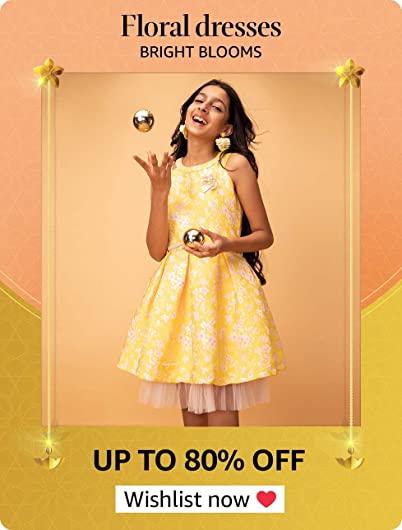 GREAT INDIAN FESTIVAL | Upto to 80% Off on Girl's Fashion Clothing + Extra 10% ICICI/Kotak Bank/Rupay Card Off