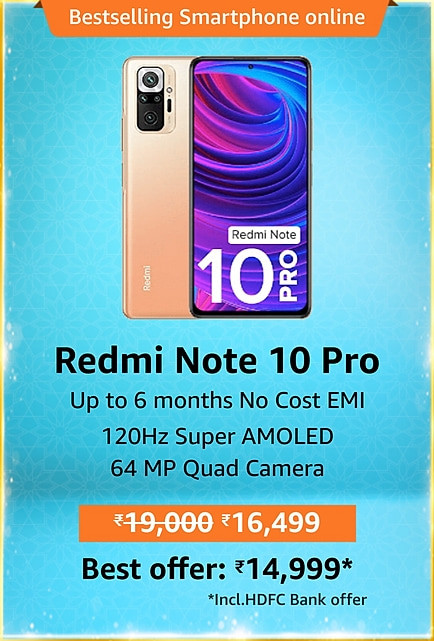 GREAT INDIAN FESTIVAL | Buy Redmi Note 10 Pro + Extra 10% ICICI/Kotak Bank/Rupay Card Off