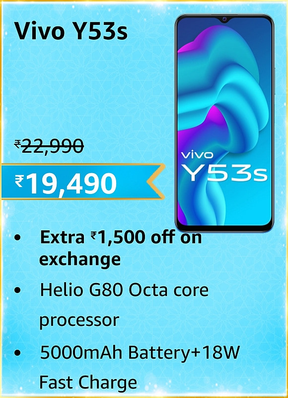 GREAT INDIAN FESTIVAL | Buy Vivo Y53s + Extra 10% ICICI/Kotak Bank/Rupay Card Off