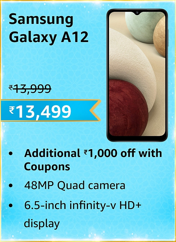 GREAT INDIAN FESTIVAL | Buy Samsung Galaxy A12 + Extra 10% ICICI/Kotak Bank/Rupay Card Off