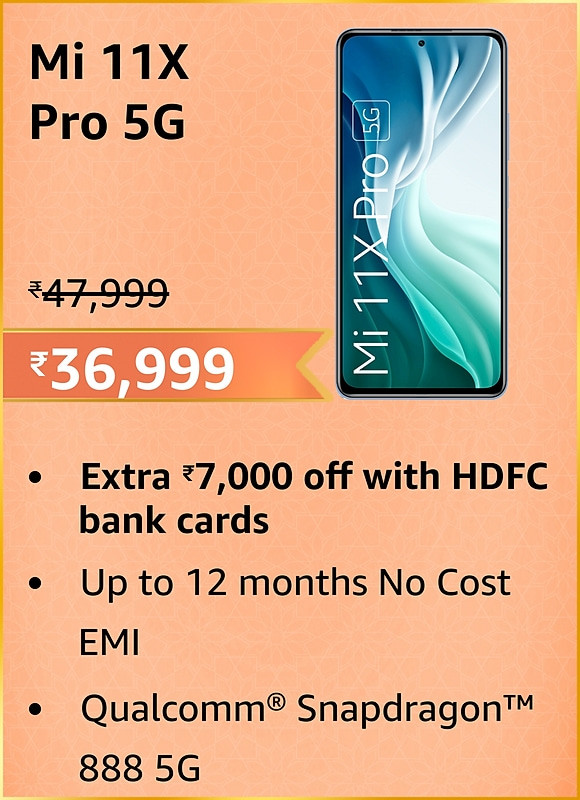 GREAT INDIAN FESTIVAL | Buy Mi 11X Pro 5G + Extra 10% ICICI/Kotak Bank/Rupay Card Off