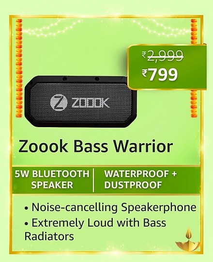 GREAT INDIAN FESTIVAL| Buy Zook Bass Warrior + Extra 10% ICICI/Kotak Bank/Rupay Card Off