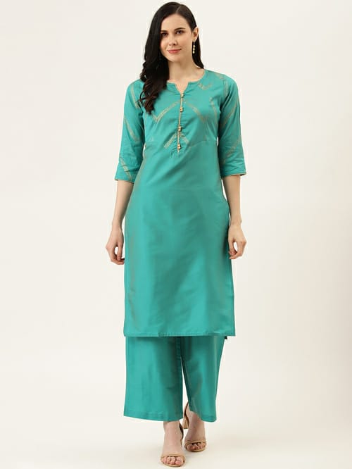 Buy Utsa by Westside Lime Embroidered Design A-Line Kurta + 10% Off With SBI Cards