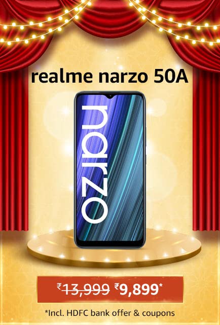 GREAT INDIAN FESTIVAL | Buy realme Narzo 50A + Extra 10% ICICI/Kotak Bank/Rupay Card Off