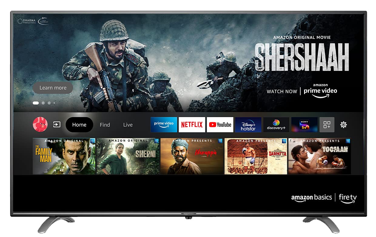 Buy AmazonBasics 109 cm (43 inches) 4K Ultra HD Smart LED Fire TV AB43U20PS (Black)