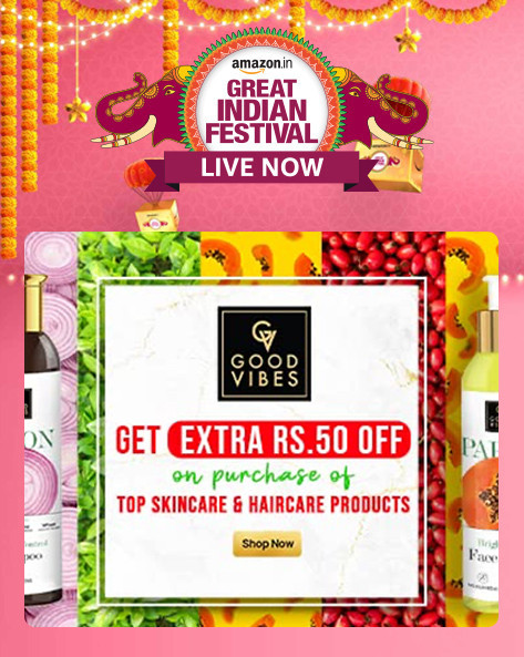 GREAT INDIAN FESTIVAL | Upto 35% Off On Good Vibes Beauty Products + Extra Rs.50 Off