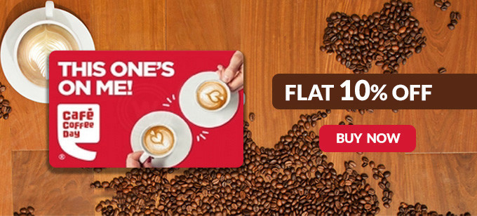Flat 5% Off on Cafe Coffee Day Gift Card