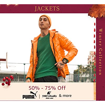 Upto 50% - 75% Off On Men's Jackets From Top Rated Brands