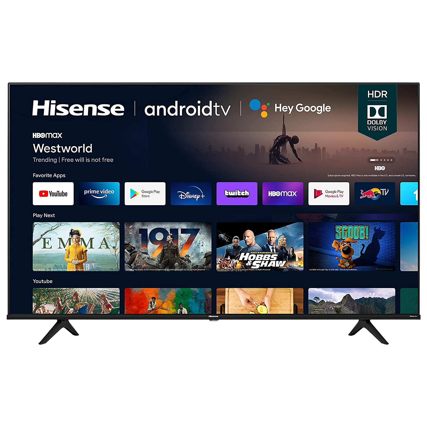 Buy Hisense A6GE 108cm (43 Inch) Ultra HD 4K LED Android Smart TV (Multi Channel Surround Sound, 43A6GE, Black)