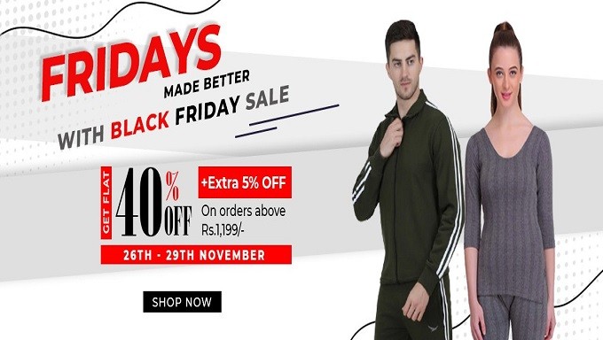 Black Friday Sale | Flat 40% Off + Extra 10 % Off + Get A Bagpack FREE
