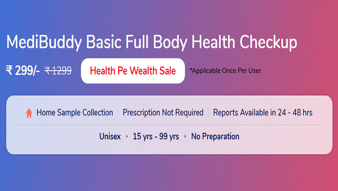 Exclusive Offer | Full Body Health Checkup on MediBuddy At Just Rs.280 