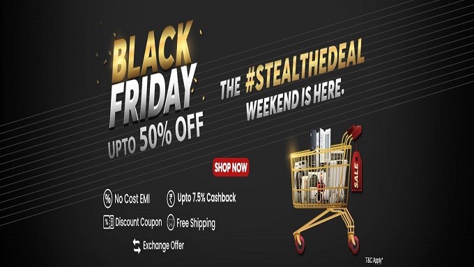 Black Friday | Upto 50% Off On Electronics + Free Shipping & No Cost EMI