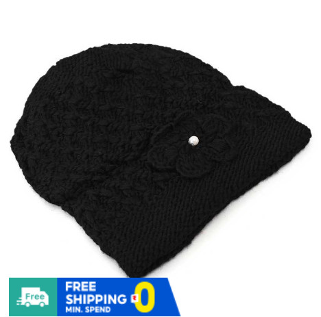 Buy BLACK Women Caps Winter Warm Woolen Caps For Women/Girls/Ladies Cap
