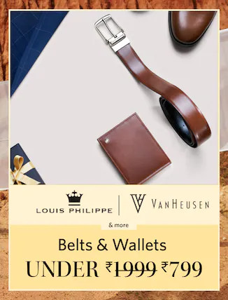 Right To Fashion Sale | Louis Phillips, Van Heusen & More Belts & Wallets Under Rs.799 From 