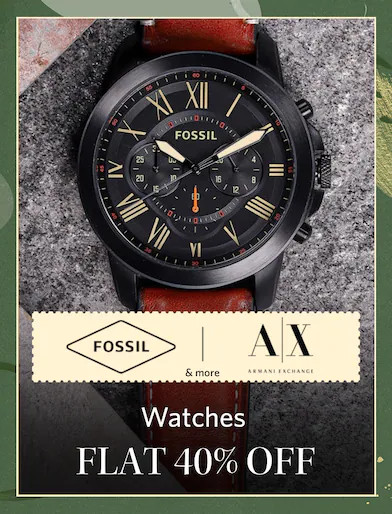 Flat 40% Off On Fossil, Armani & More Watches
