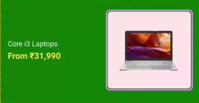 BIG DIWALI SALE | Core i3 Laptops Starts From Rs.31,990 + 10% Off On ICICI Credit Cards