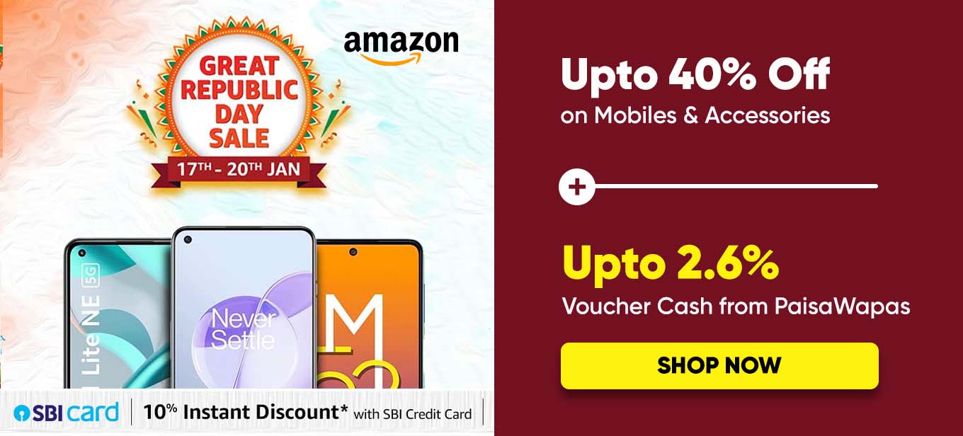 GREAT REPUBLIC DAY SALE | Upto 40% Off On Mobiles & Accessories + 10% Off On SBI Cards