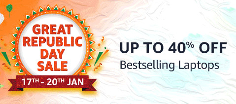 GREAT REPUBLIC DAY SALE | Upto 40% Off On Bestselling Laptops + 10% Off On SBI Cards