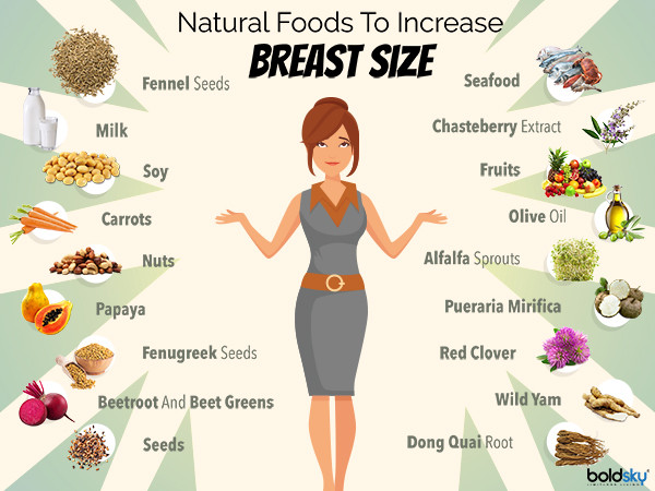 How to Increase Breast Size Naturally? Foods & Exercises list