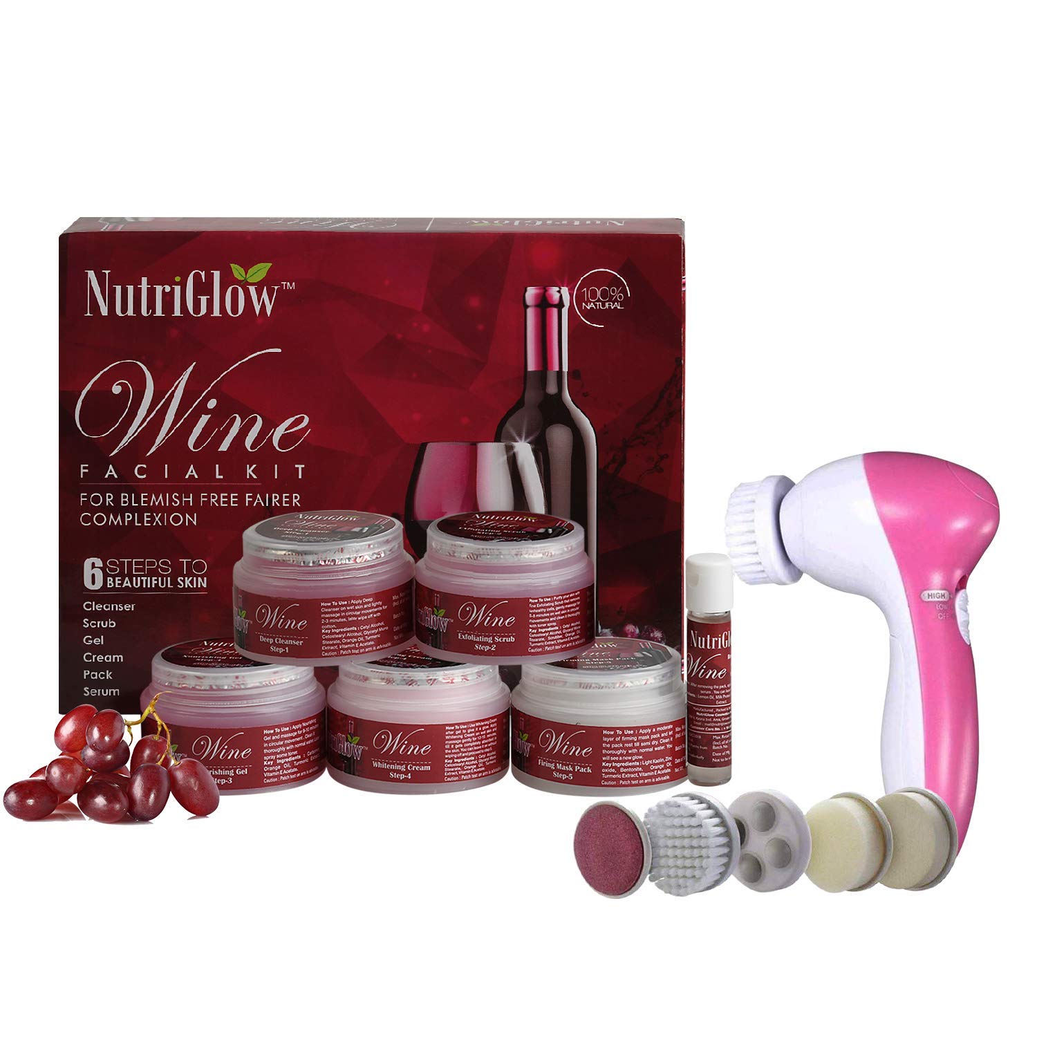 Buy NutriGlow Wine Facial Kit 