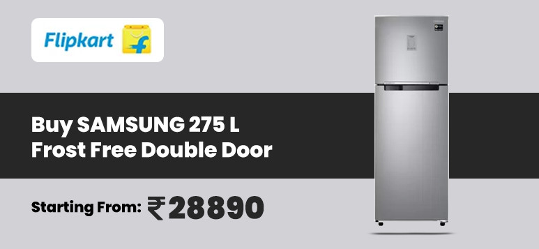 samsung 275 l frost free double door refrigerator