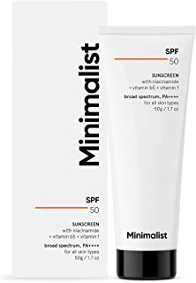Buy Minimalist Sunscreen SPF 50 PA ++++ With Multi Vitamins | 50 gm Cream