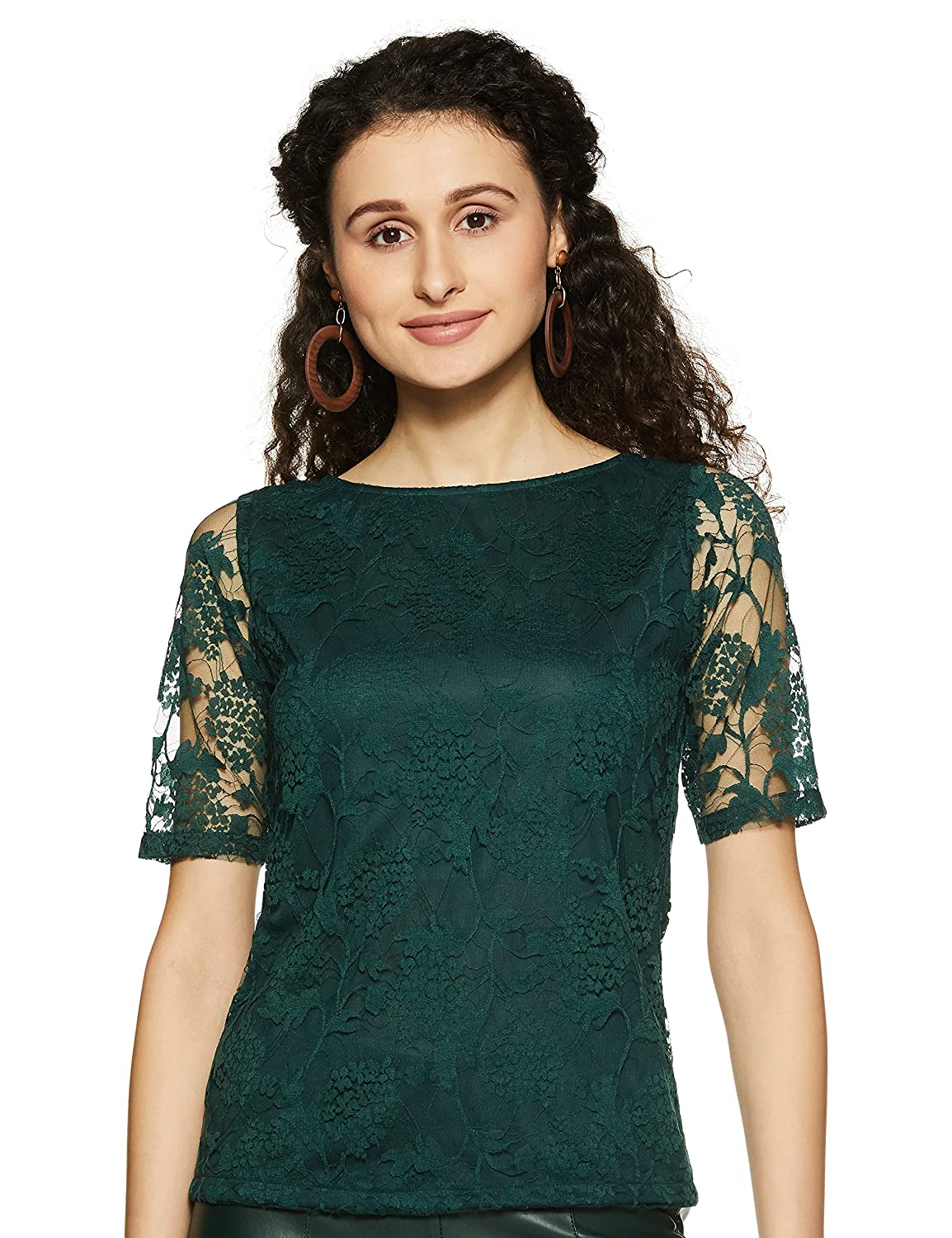 Buy Miss Olive Women's Regular Fit Lace Top