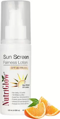Buy NutriGlow Sunscreen Fairness Liquorice UV Lotion - SPF 40 PA+++ (120 ml)