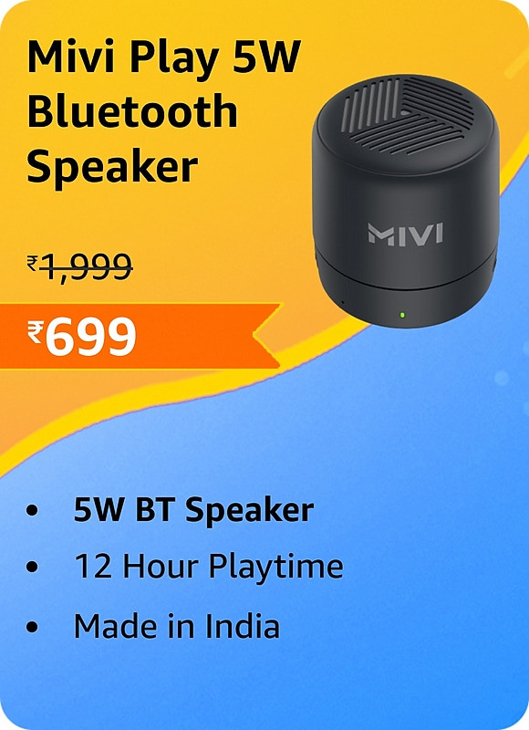 Buy Mivi Play Bluetooth Speaker with 12 Hours Playtime. Wireless Speaker Made in India with Exceptional Sound Quality, Portable and Built in Mic-Black