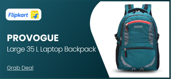 PROVOGUE Large 35 L Laptop Backpack Spacy unisex backpack with rain cover and reflective strip
