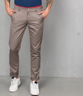 METRONAUT Slim Fit Men Cotton Blend Grey Trousers - Price History