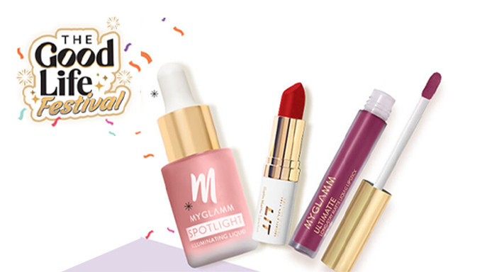 THE GOOD LIFE FESTIVAL | Flat 50% to 70% Off on Myglamm Products