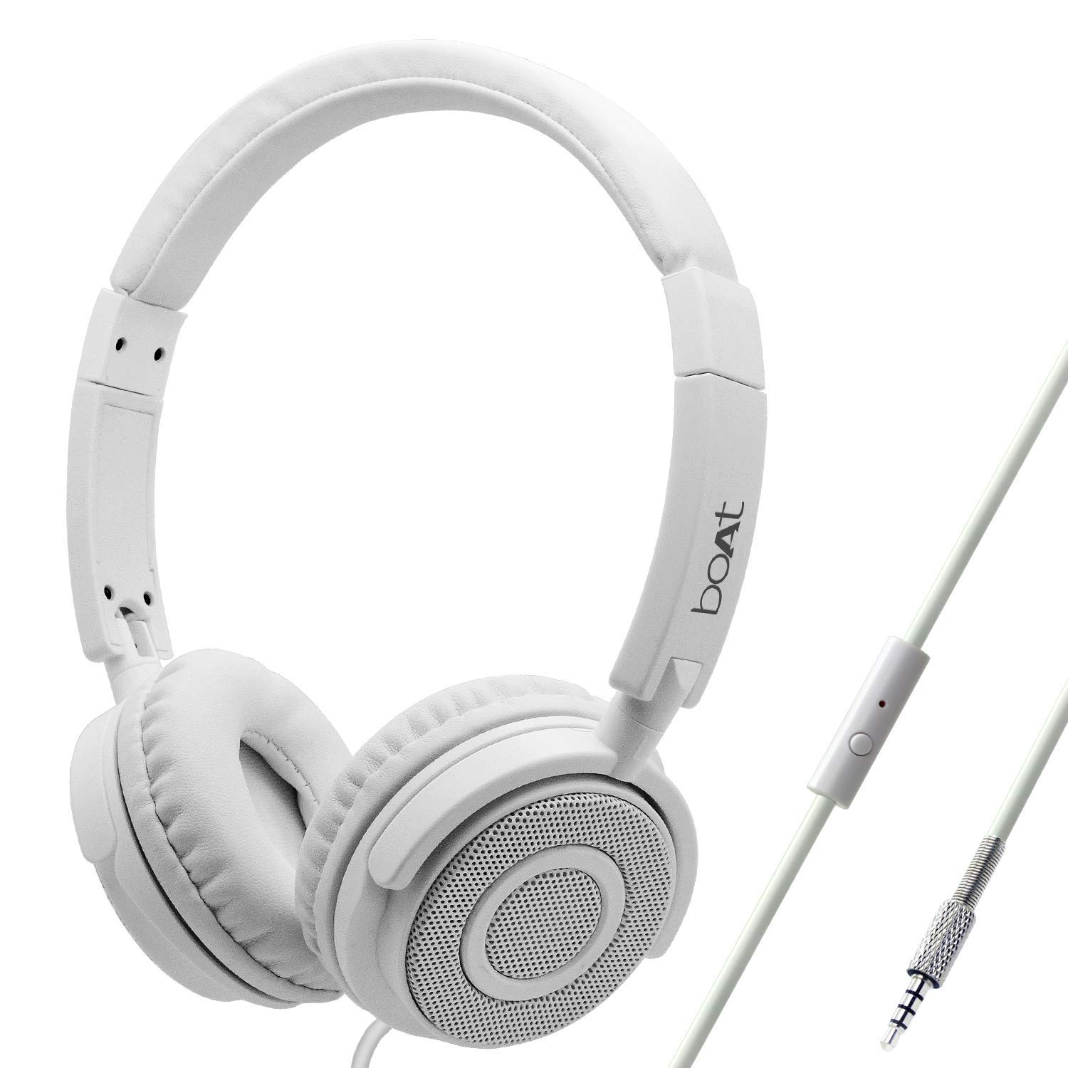 Buy boAt Bassheads 900 Wired On Ear Headphones with Mic (Pearl White)