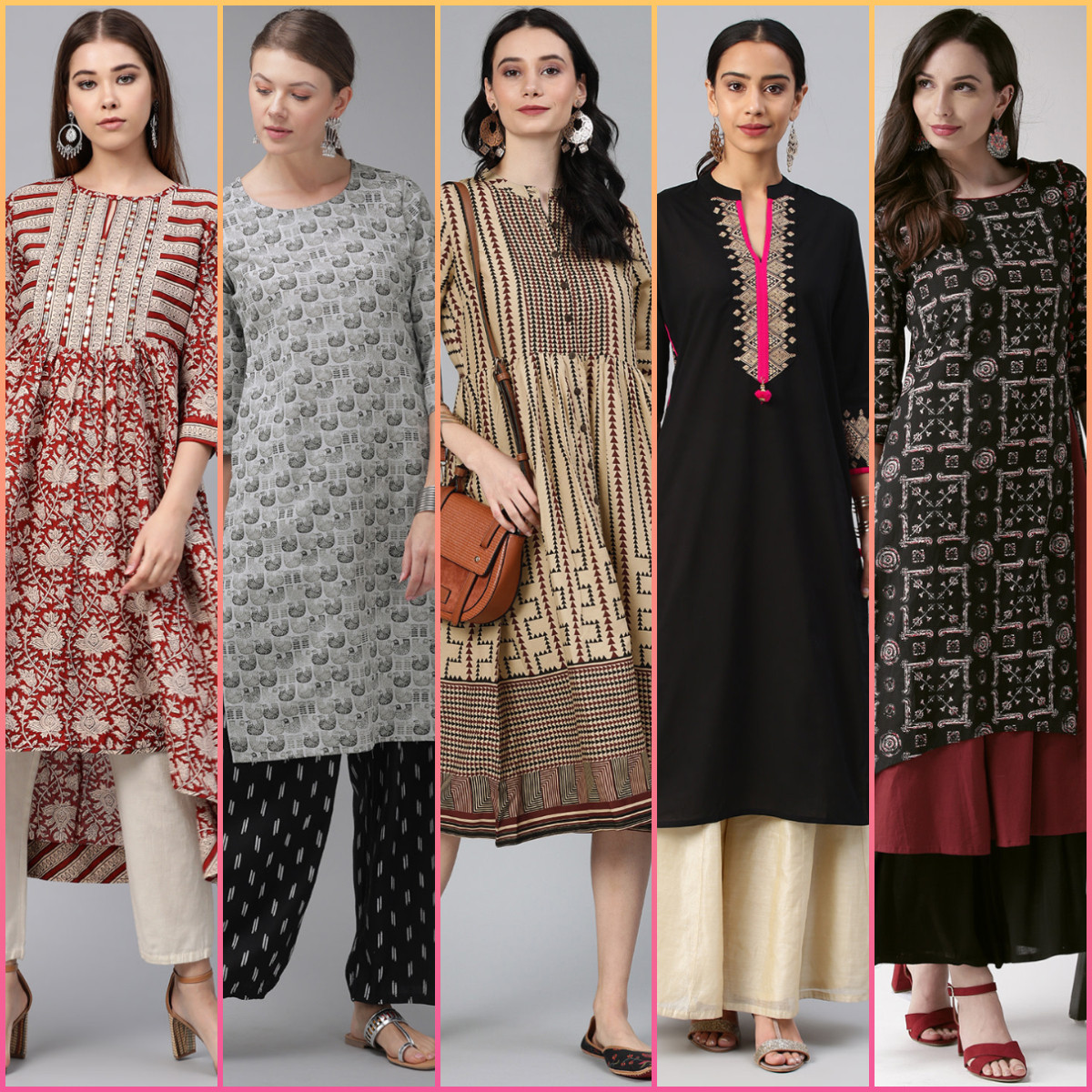 Buy 1 Stop Fashion Women's Crepe Digital Print Straight Kurta{Pack of 6}[WH-354-379-355-369-368-367-M]  Online at Best Prices in India - JioMart.