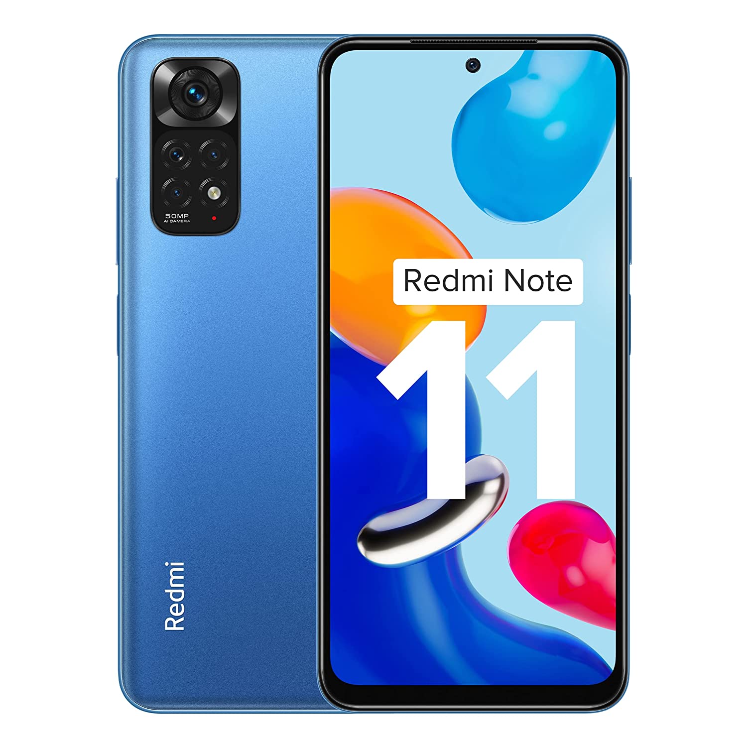 Fab Phone Fest | Buy Redmi Note 11 (Horizon Blue, 4GB RAM, 64GB Storage) | 90Hz FHD+ AMOLED Display