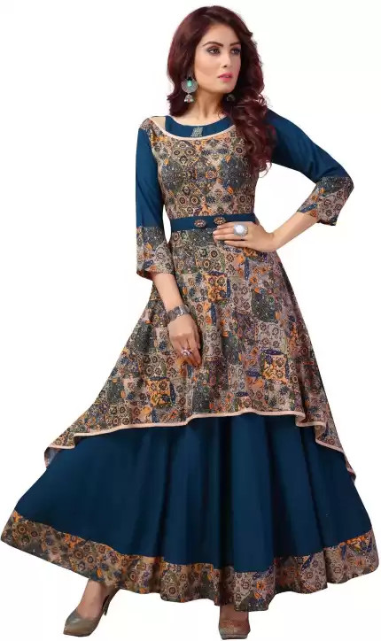Buy Madhuram textiles Women Ethnic Dress Blue Dress