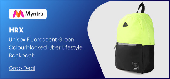 Buy HRX by Hrithik Roshan Unisex Fluorescent Green Lifestyle Backpack