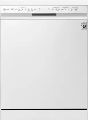 LG DFB424FW Free Standing 14 Place Settings Intensive Kadhai Cleaning| No Pre-rinse Required Dishwasher